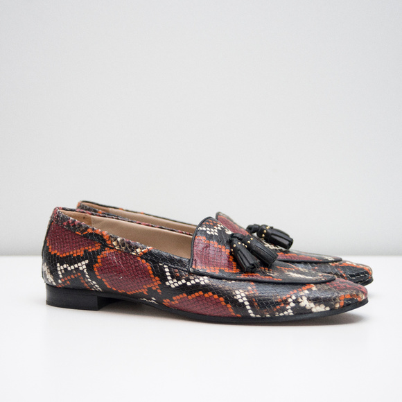 Massimo Dutti Shoes - Massimo Dutti Animal Print snakeskin Loafers